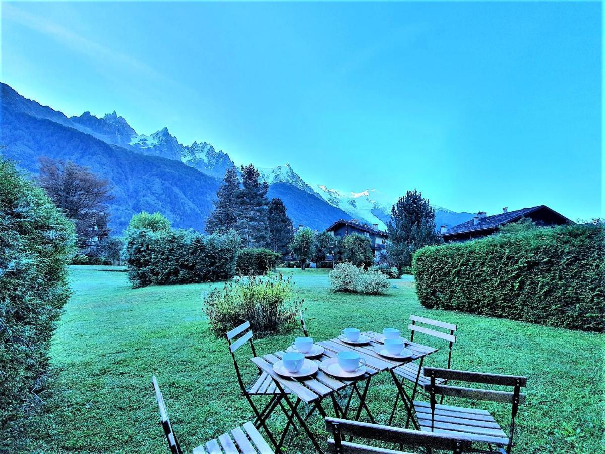 Chamonix Appartement Vue Mont Blanc Avec Jardin ภายนอก รูปภาพ