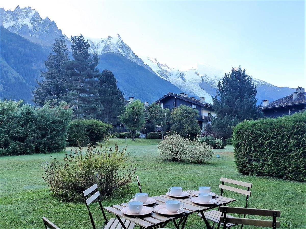 Chamonix Appartement Vue Mont Blanc Avec Jardin ภายนอก รูปภาพ